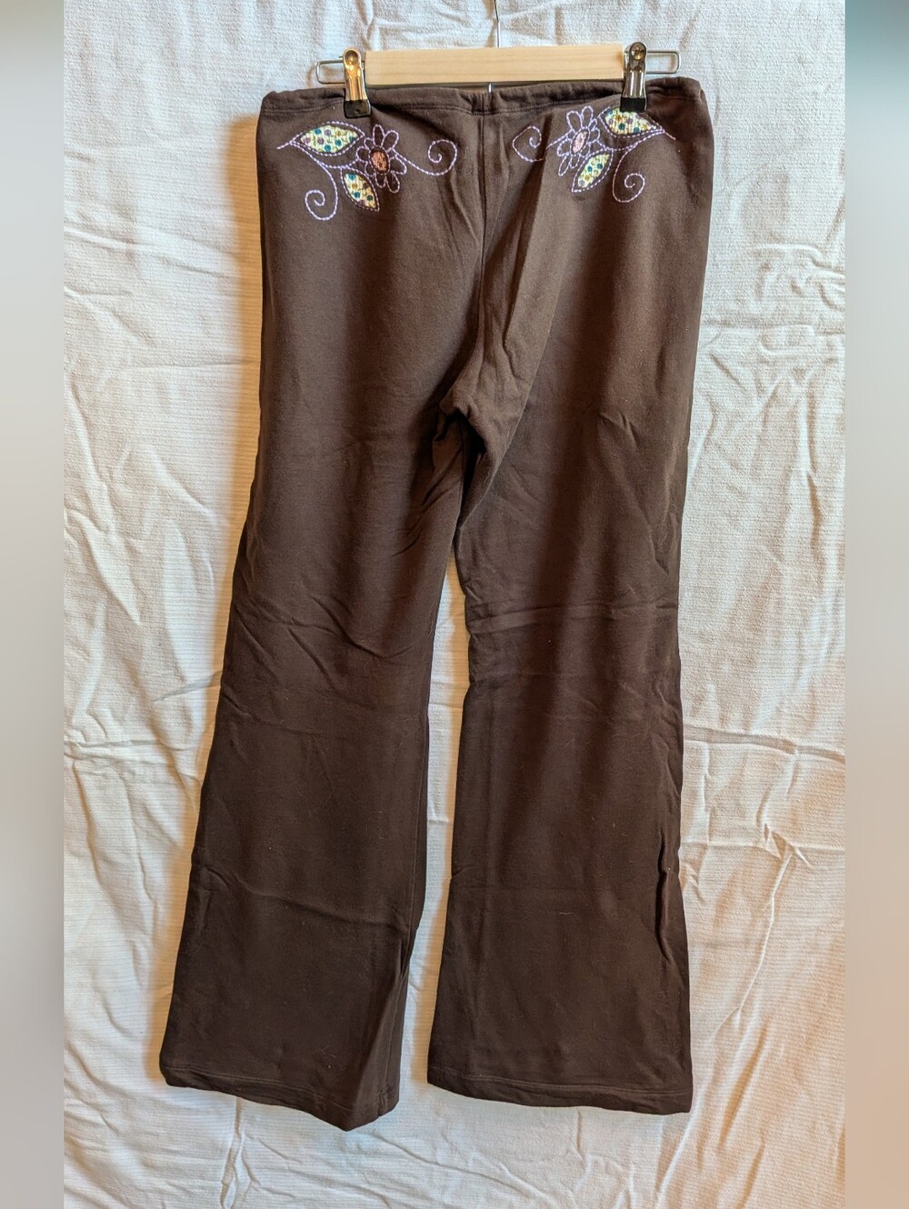 Y2K Vintage Free People Chocolate Brown Drawstring Lounge Pants